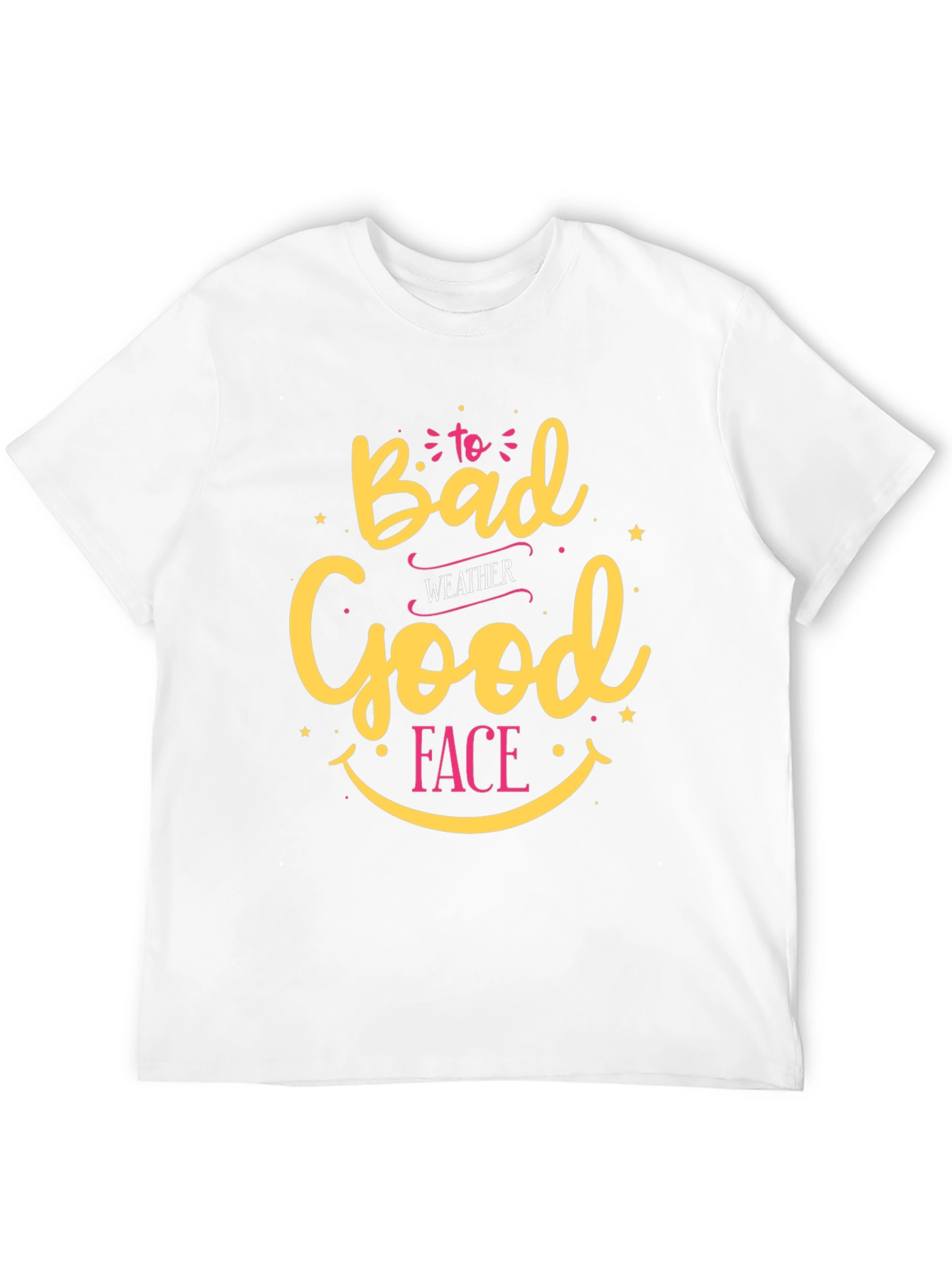 Bad Weather Good Face Black Graphic Tee