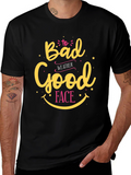 Bad Weather Good Face Black Graphic Tee