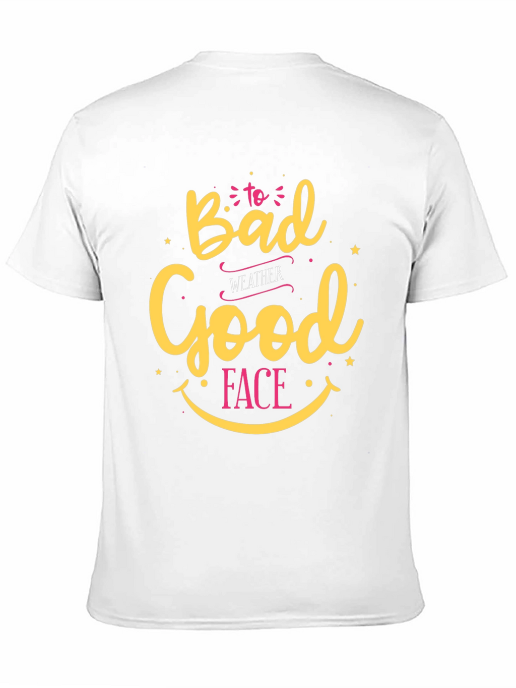 Bad Weather Good Face Black Graphic Tee