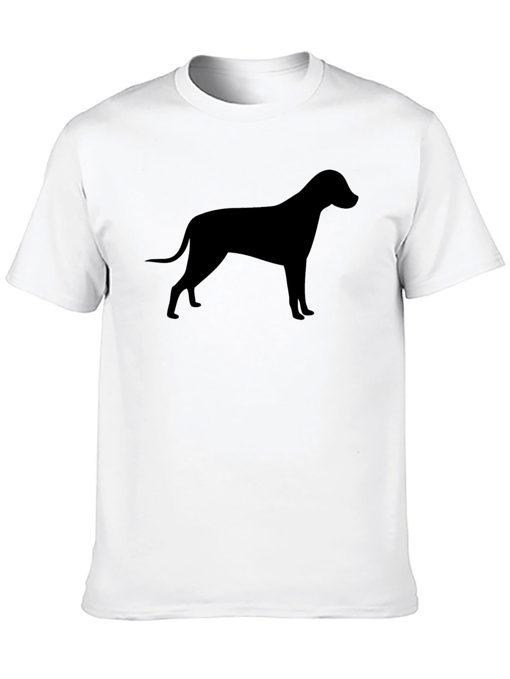 Dog Silhouette Black T-Shirt Unisex Casual Tee