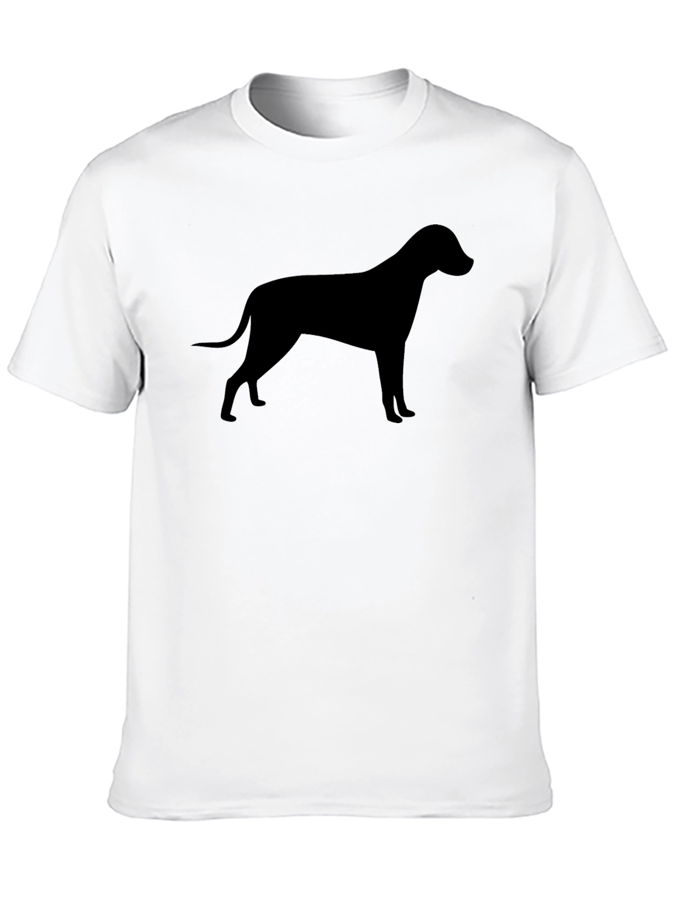Dog Silhouette Black T-Shirt Unisex Casual Tee