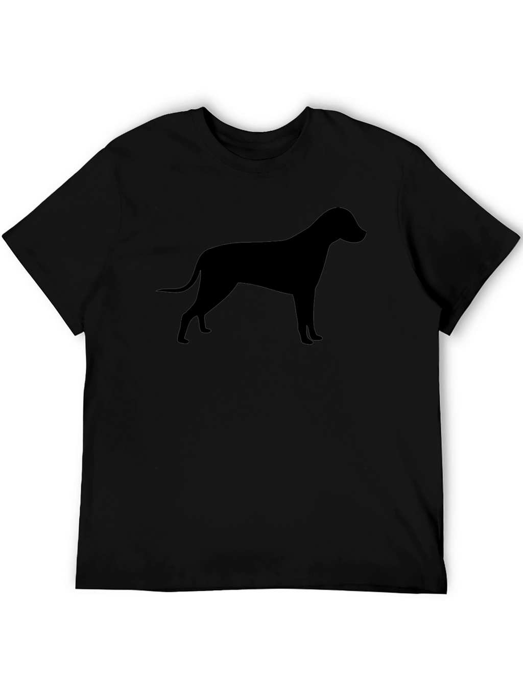 Dog Silhouette Black T-Shirt Unisex Casual Tee