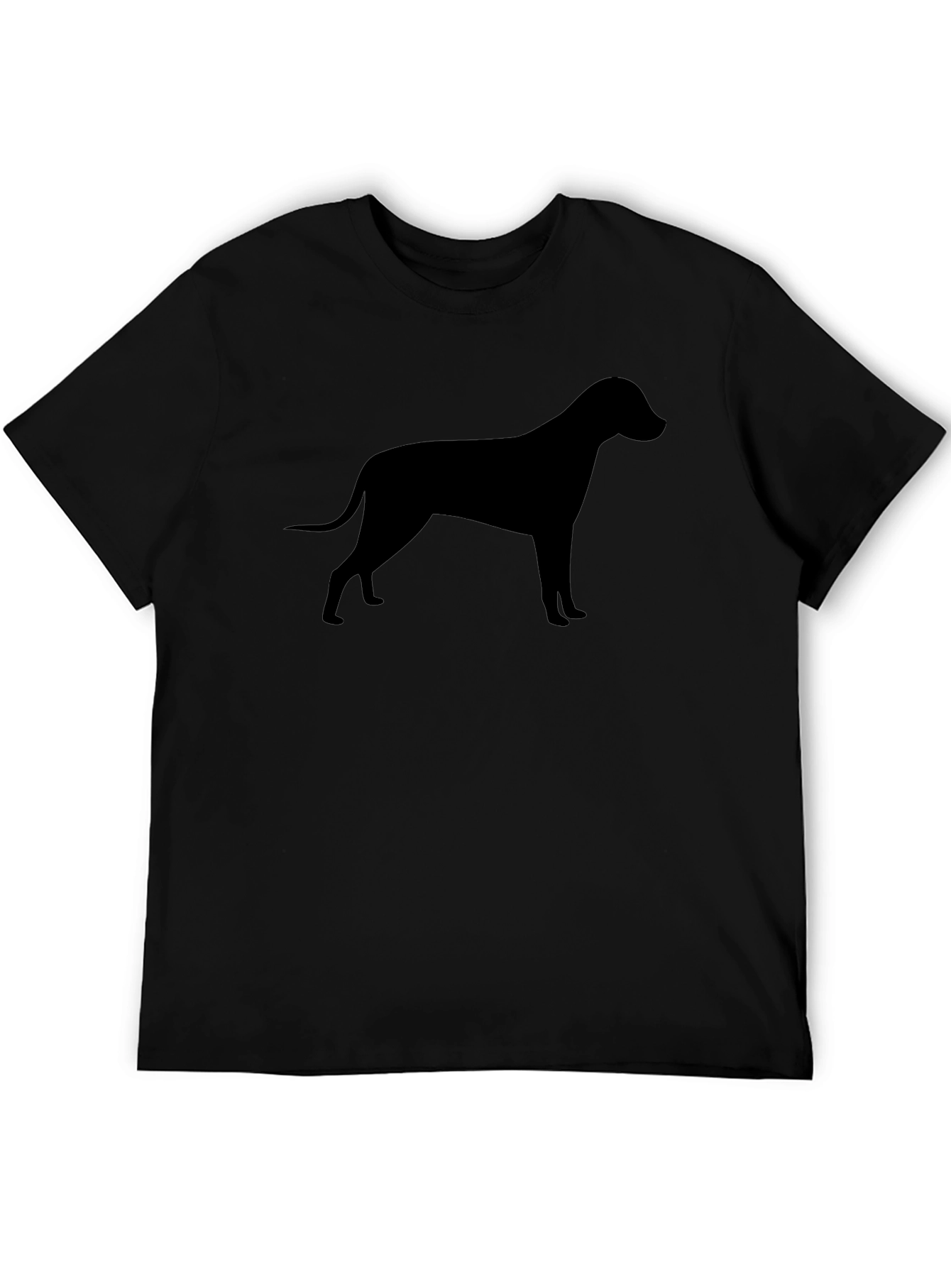 Dog Silhouette Black T-Shirt Unisex Casual Tee