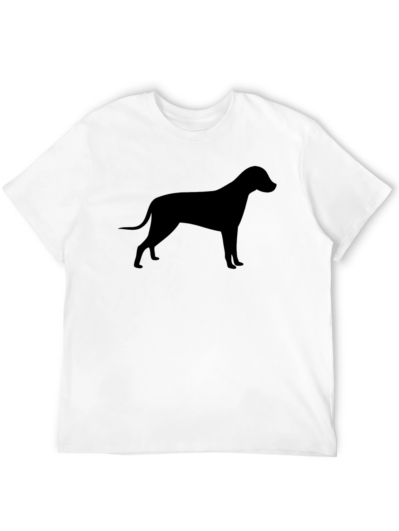Dog Silhouette Black T-Shirt Unisex Casual Tee
