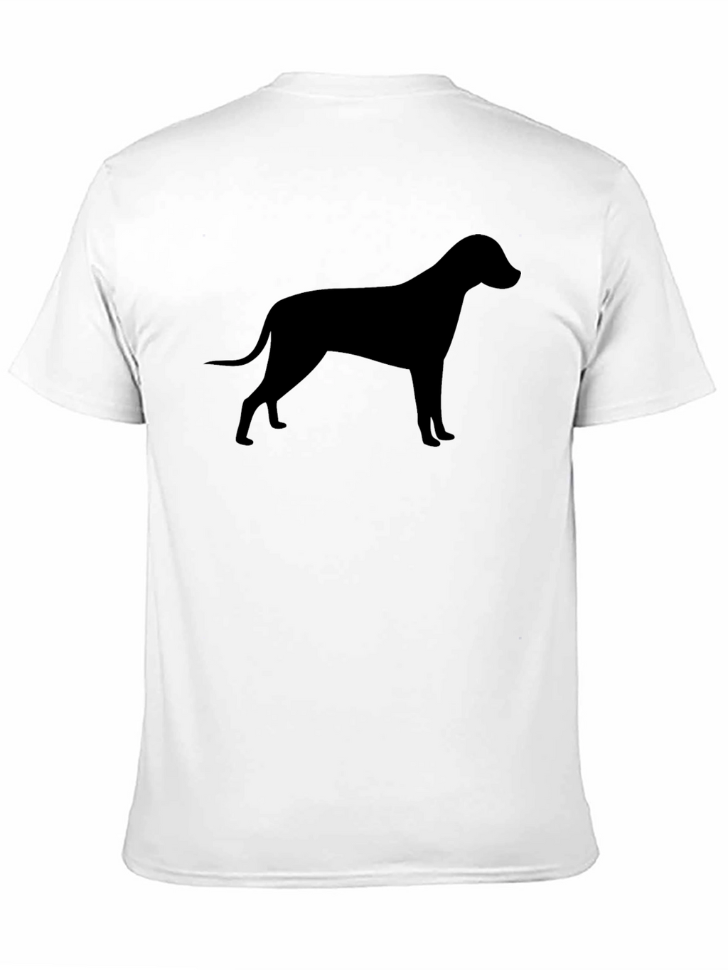 Dog Silhouette Black T-Shirt Unisex Casual Tee