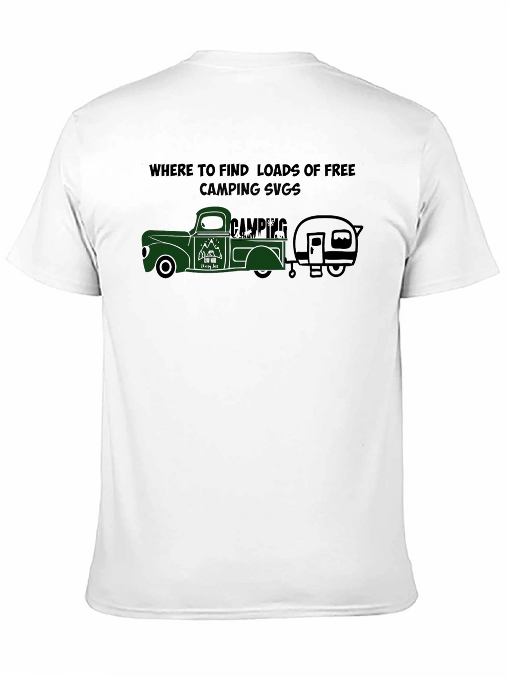 Camping SVG T-Shirt - Truck & Trailer Design