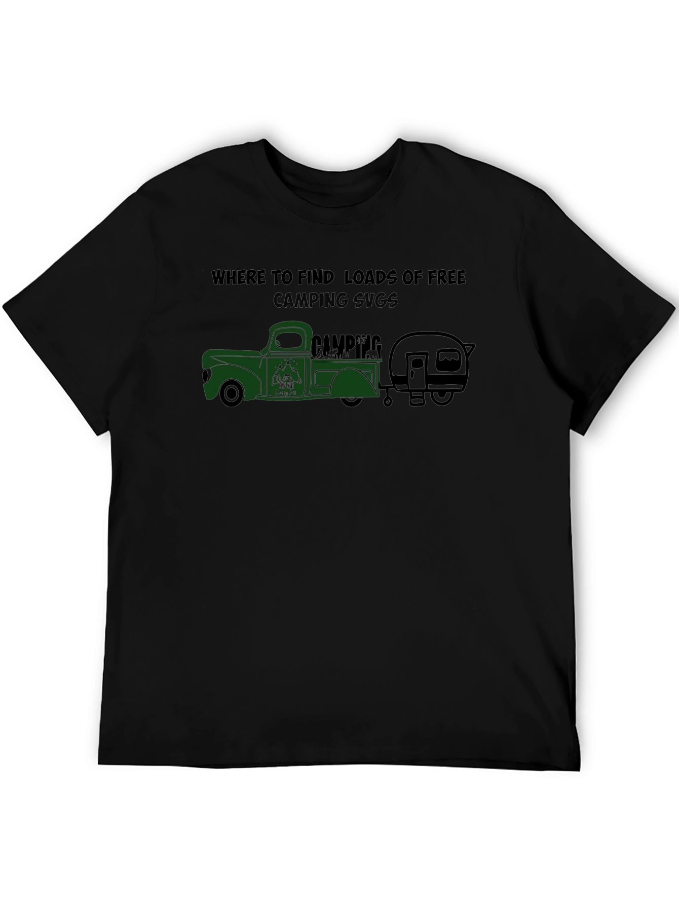Camping SVG T-Shirt - Truck & Trailer Design