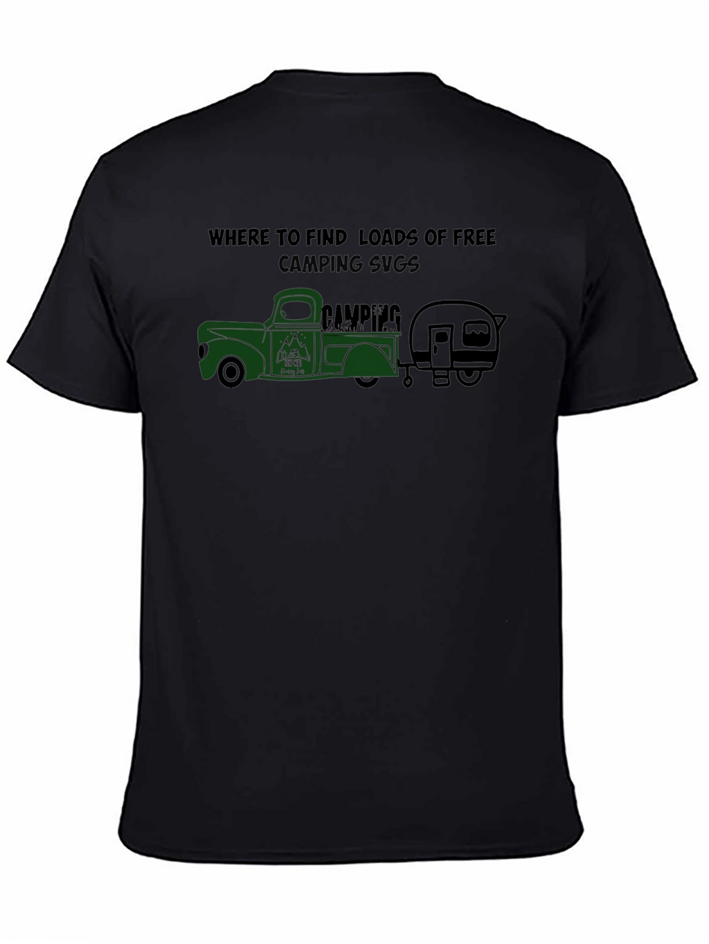Camping SVG T-Shirt - Truck & Trailer Design
