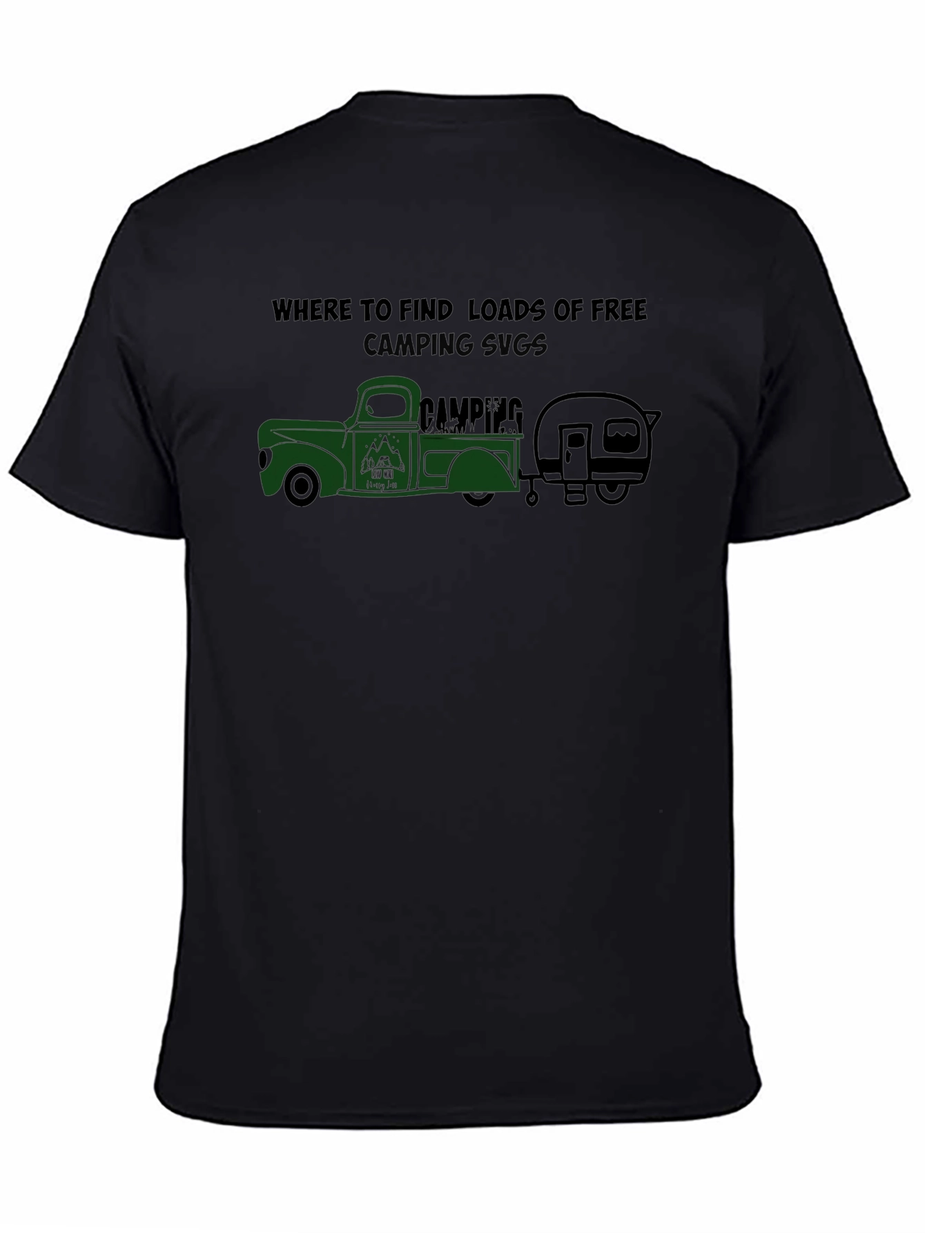 Camping SVG T-Shirt - Truck & Trailer Design