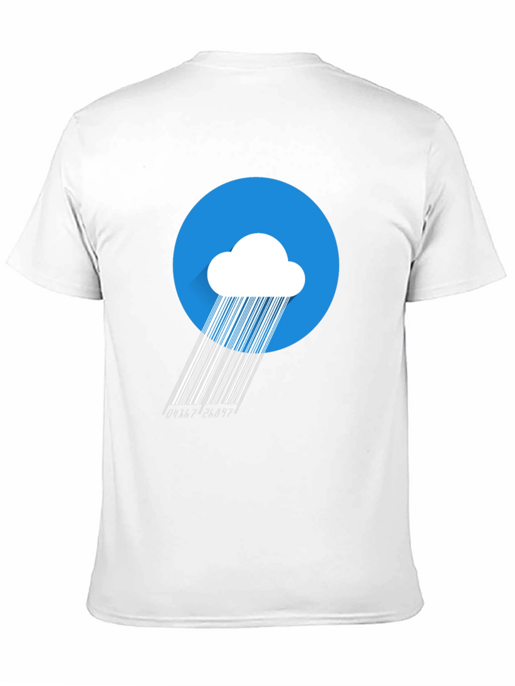 Modern Barcode Rain Cloud Graphic T-Shirt