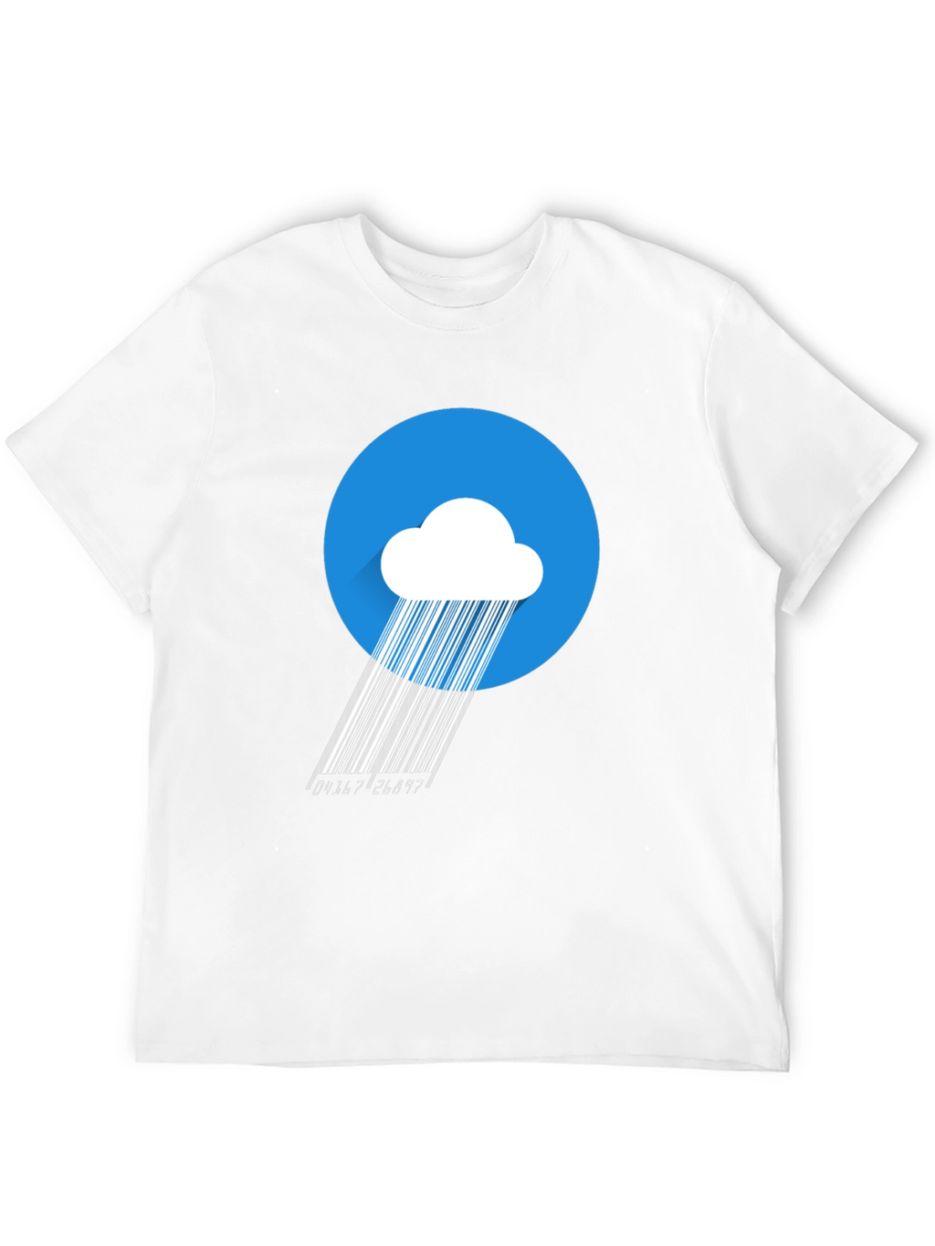 Modern Barcode Rain Cloud Graphic T-Shirt