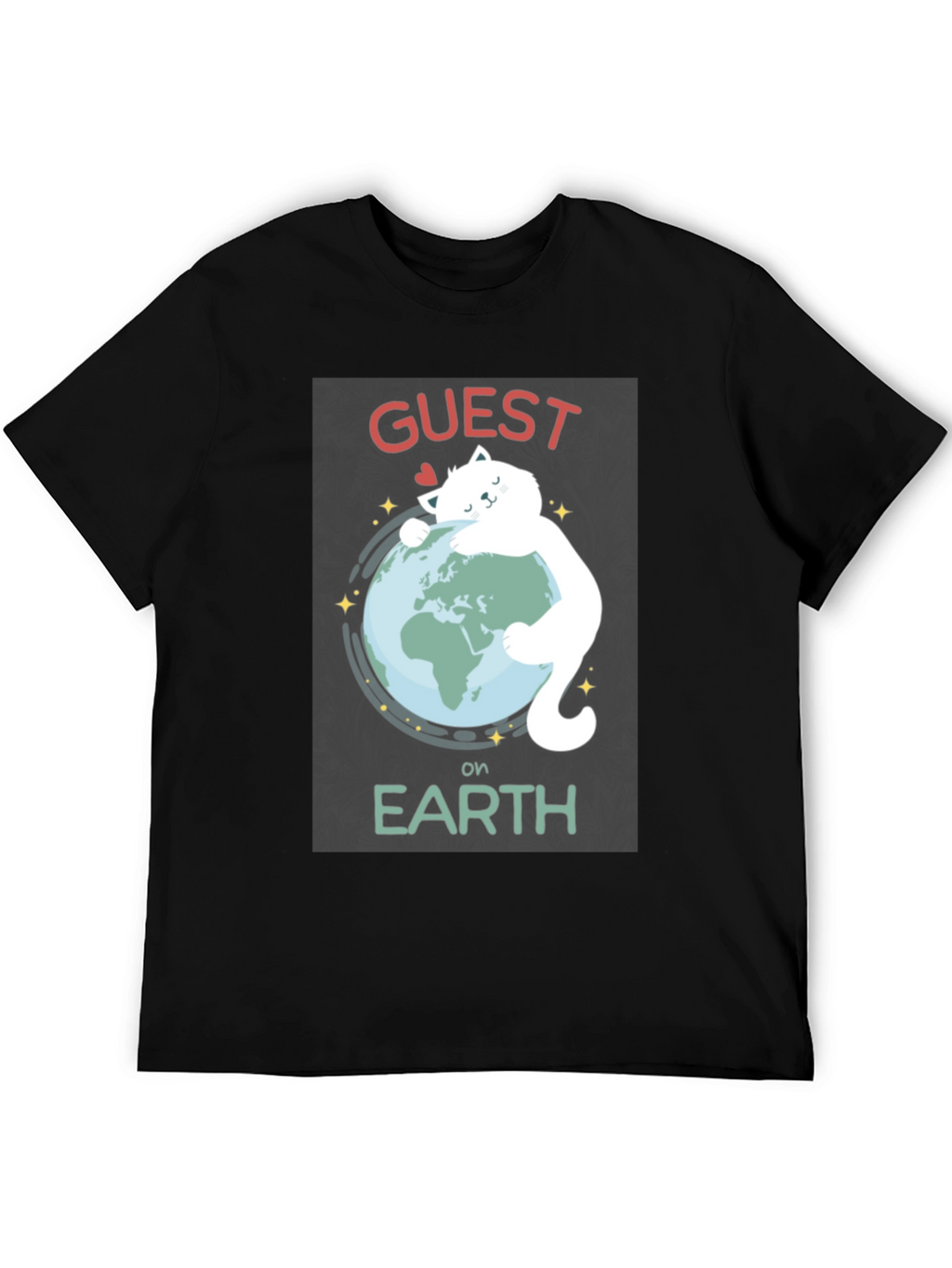 Guest on Earth Black Graphic T-Shirt