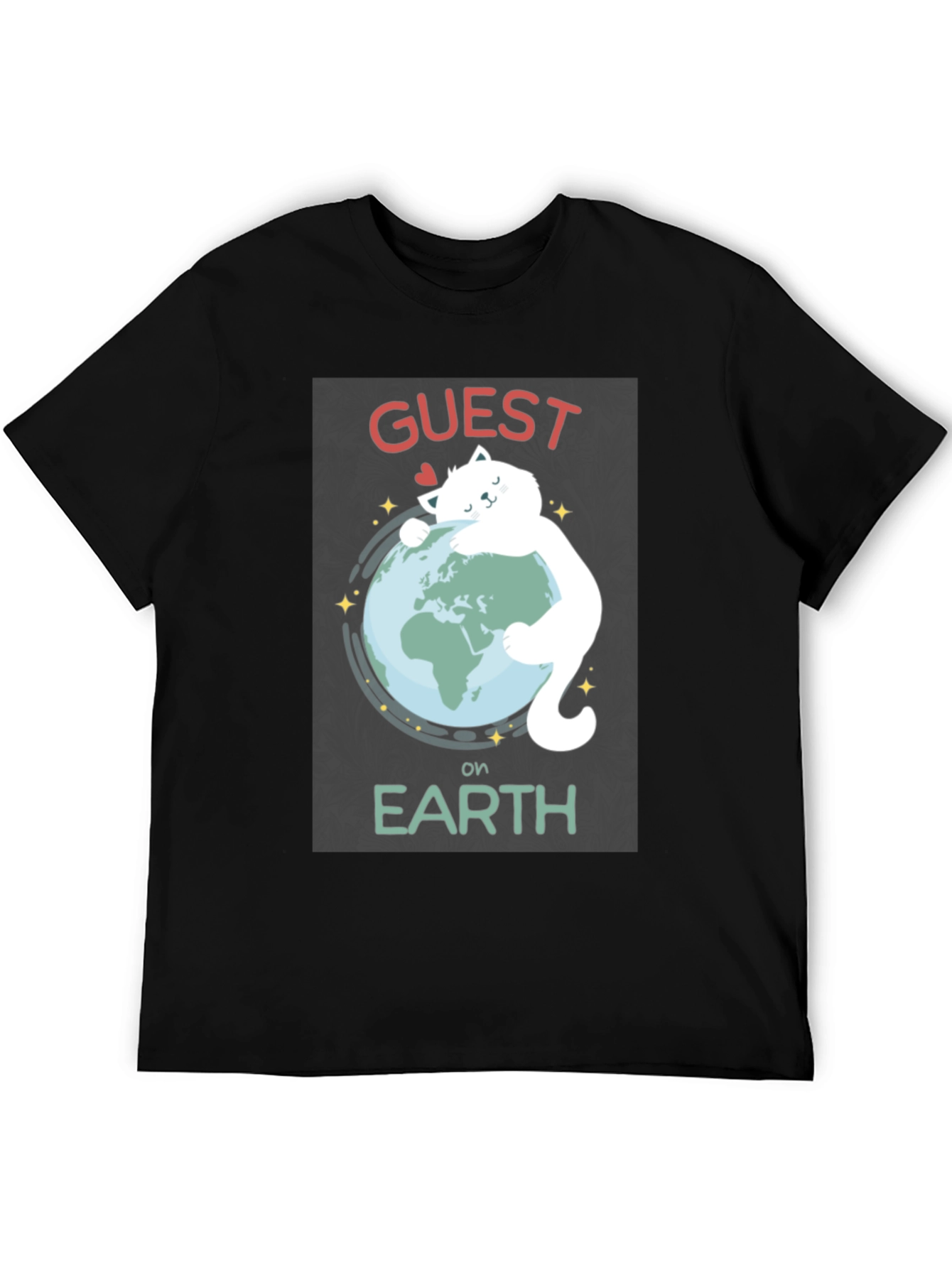 Guest on Earth Black Graphic T-Shirt