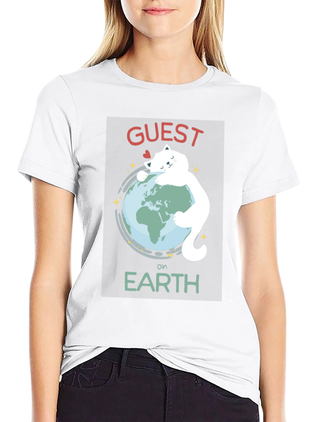 Guest on Earth Black Graphic T-Shirt