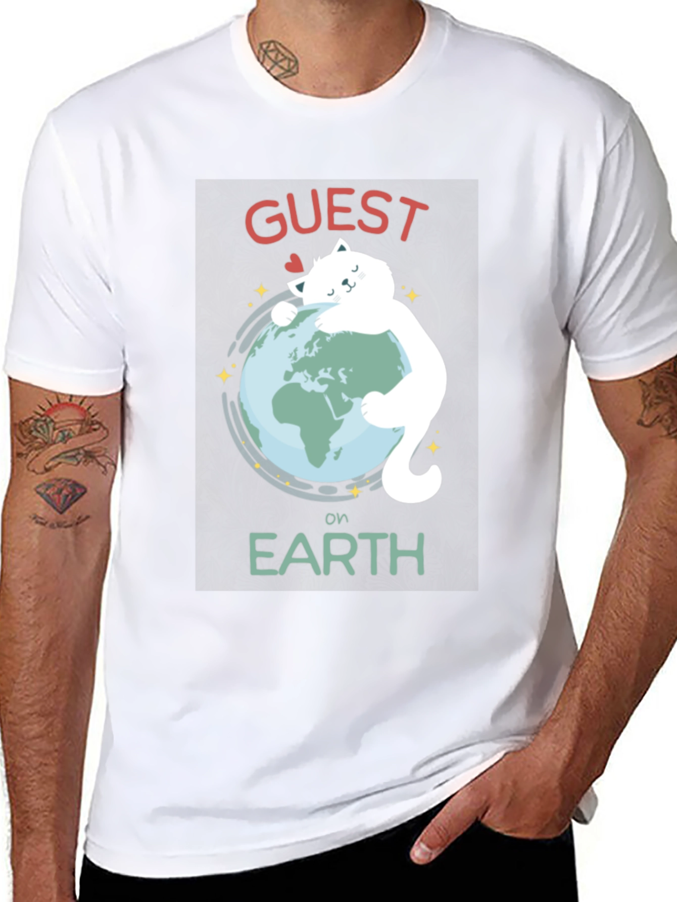 Guest on Earth Black Graphic T-Shirt