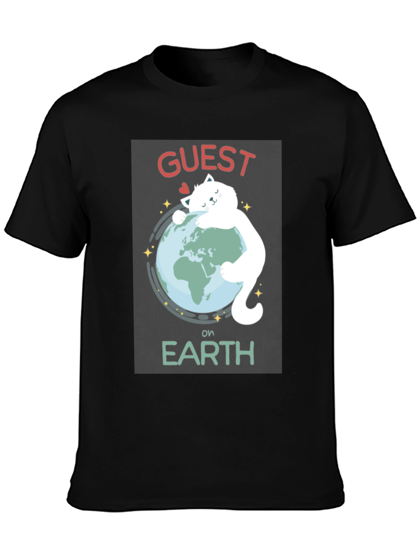 Guest on Earth Black Graphic T-Shirt