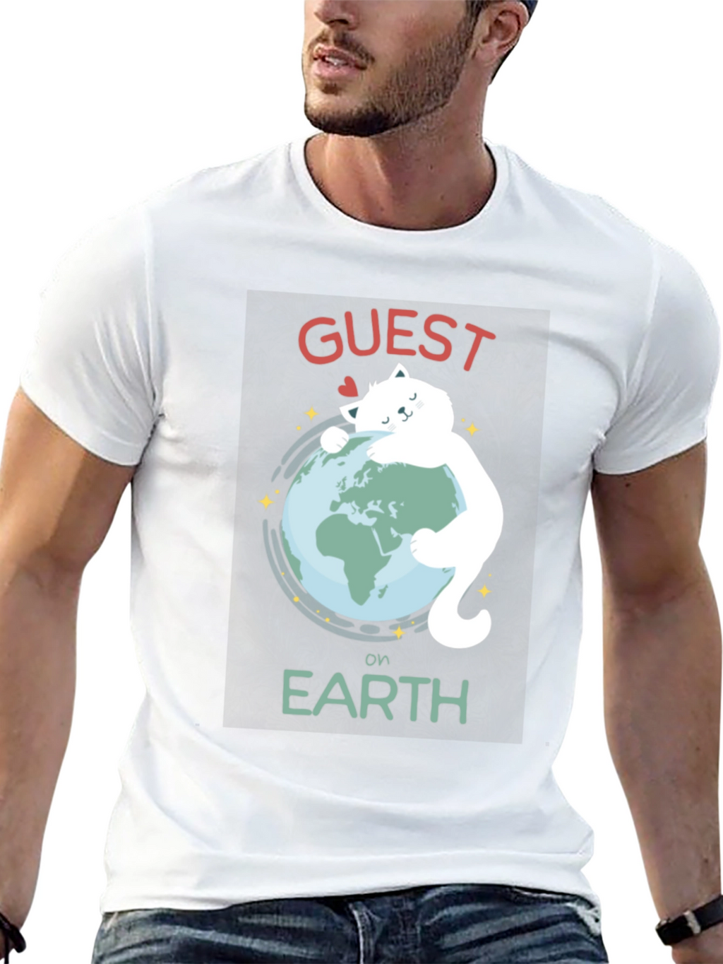 Guest on Earth Black Graphic T-Shirt