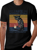 I Hate Morning People Cat Graphic T-Shirt