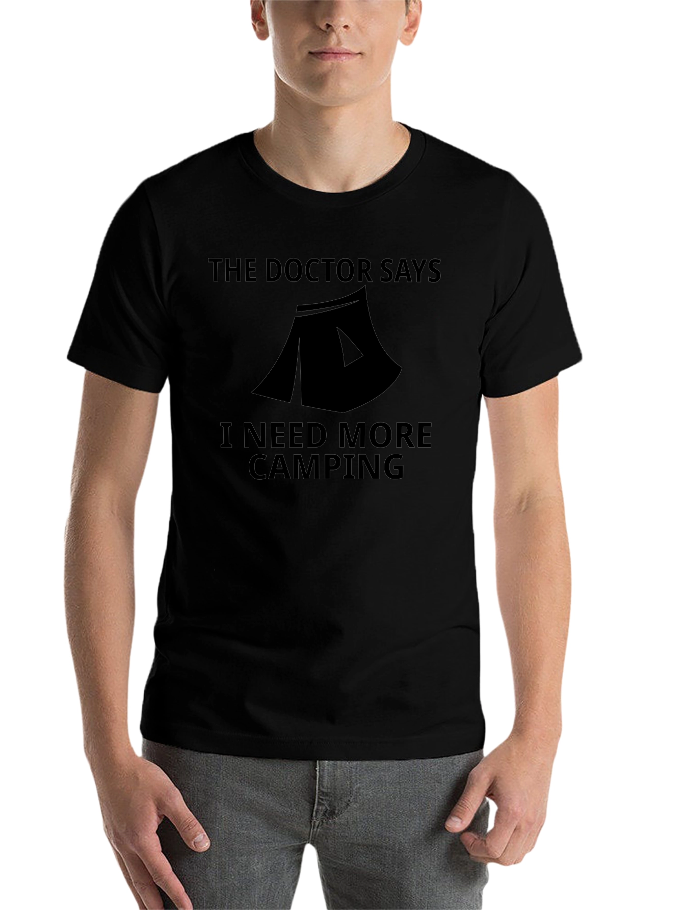 The Doctor Says I Need More Camping Black Tee