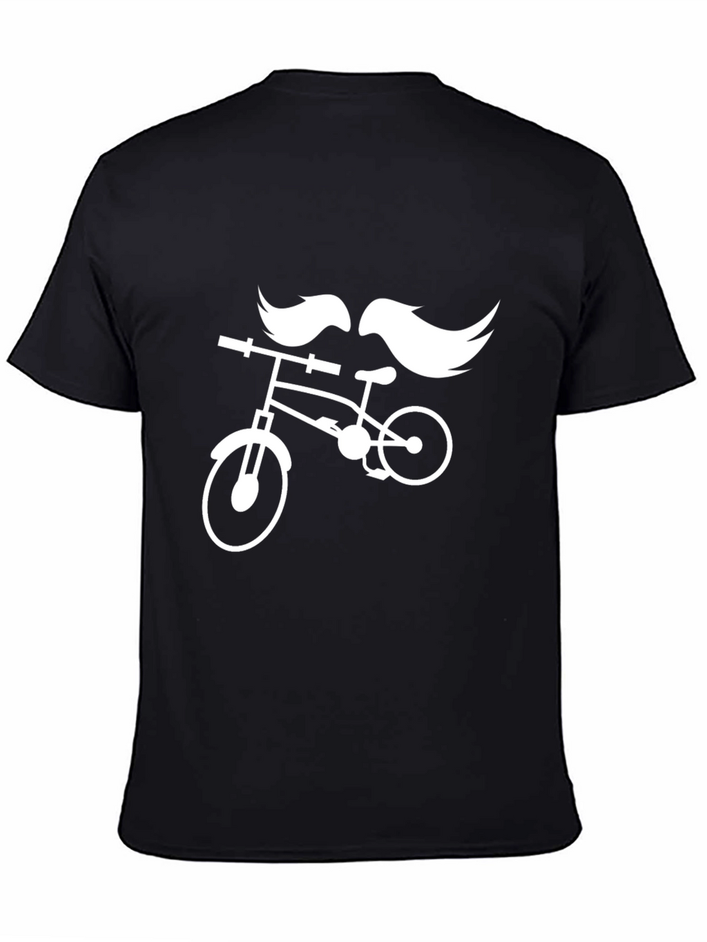Cool Mustache Bike Black Graphic Tee