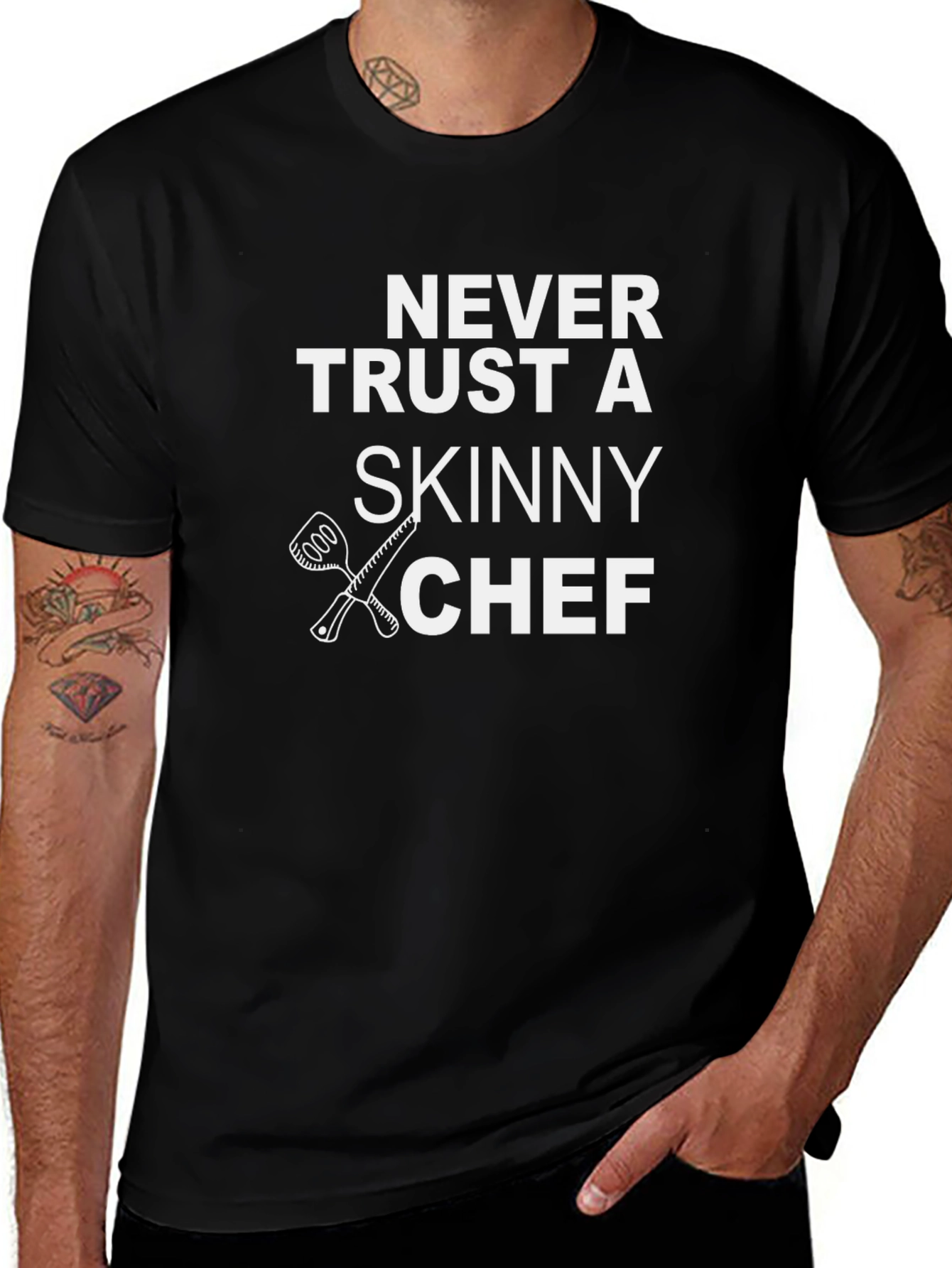 Never Trust a Skinny Chef T-Shirt
