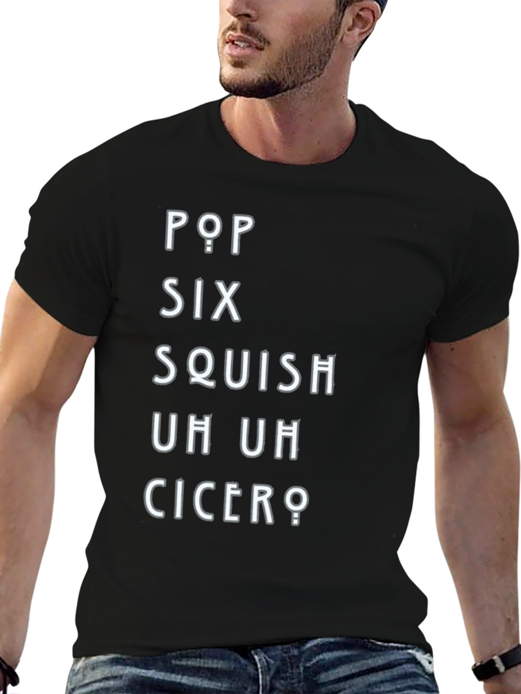 Pop Six Squish T-Shirt - Black