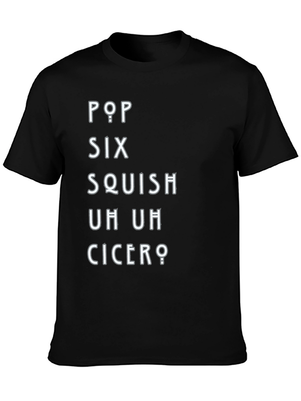 Pop Six Squish T-Shirt - Black
