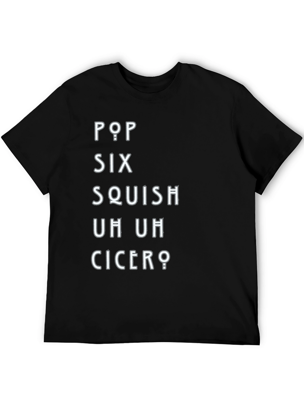 Pop Six Squish T-Shirt - Black