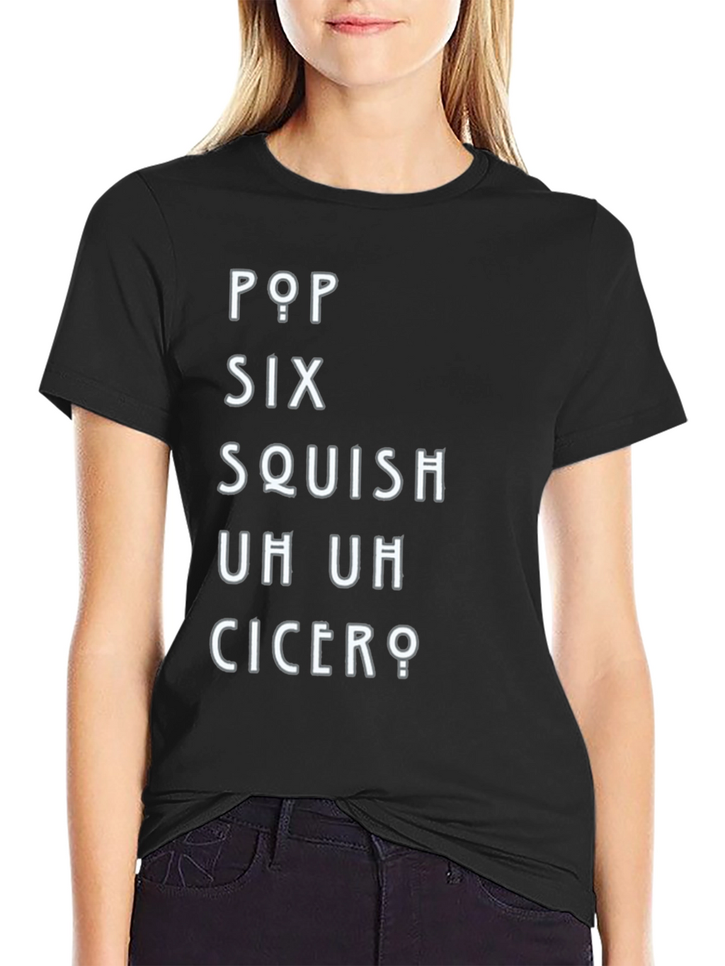 Pop Six Squish T-Shirt - Black