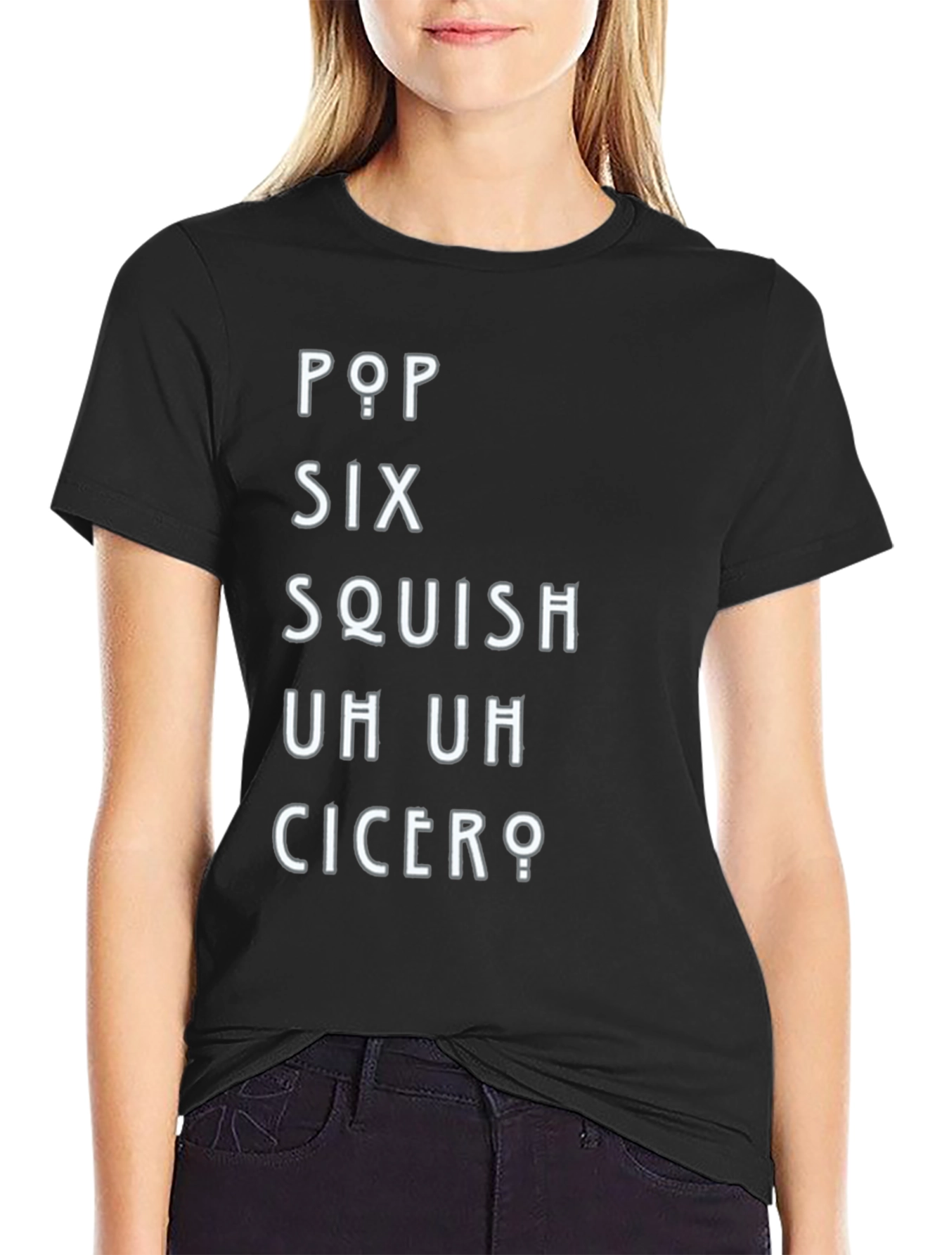 Pop Six Squish T-Shirt - Black