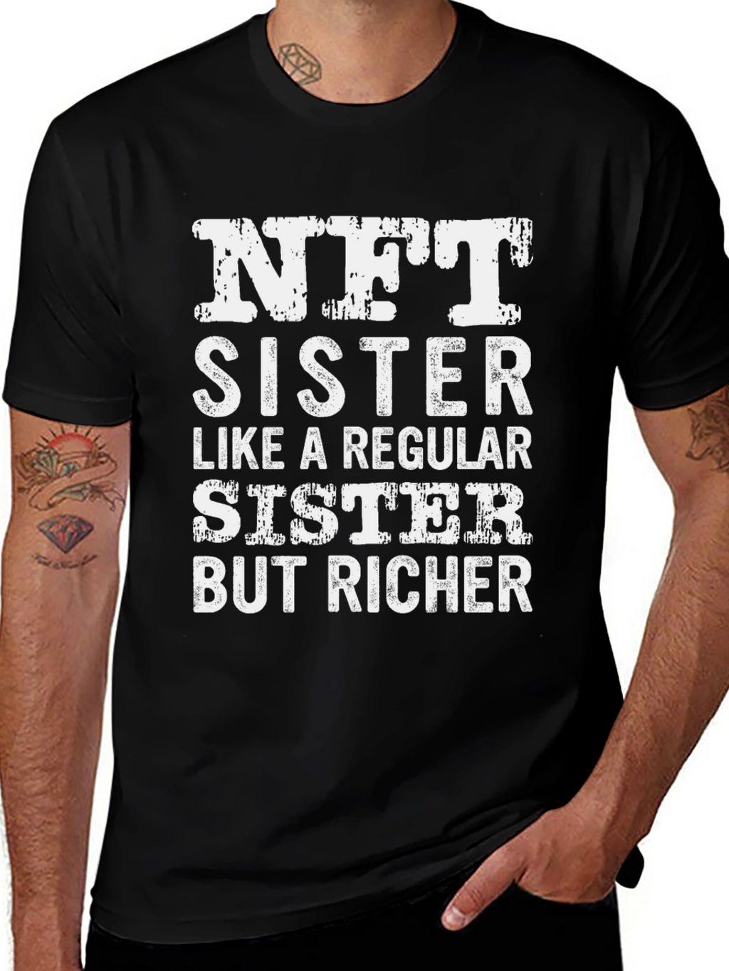 NFT Sister Graphic T-Shirt Funny Crypto Tee