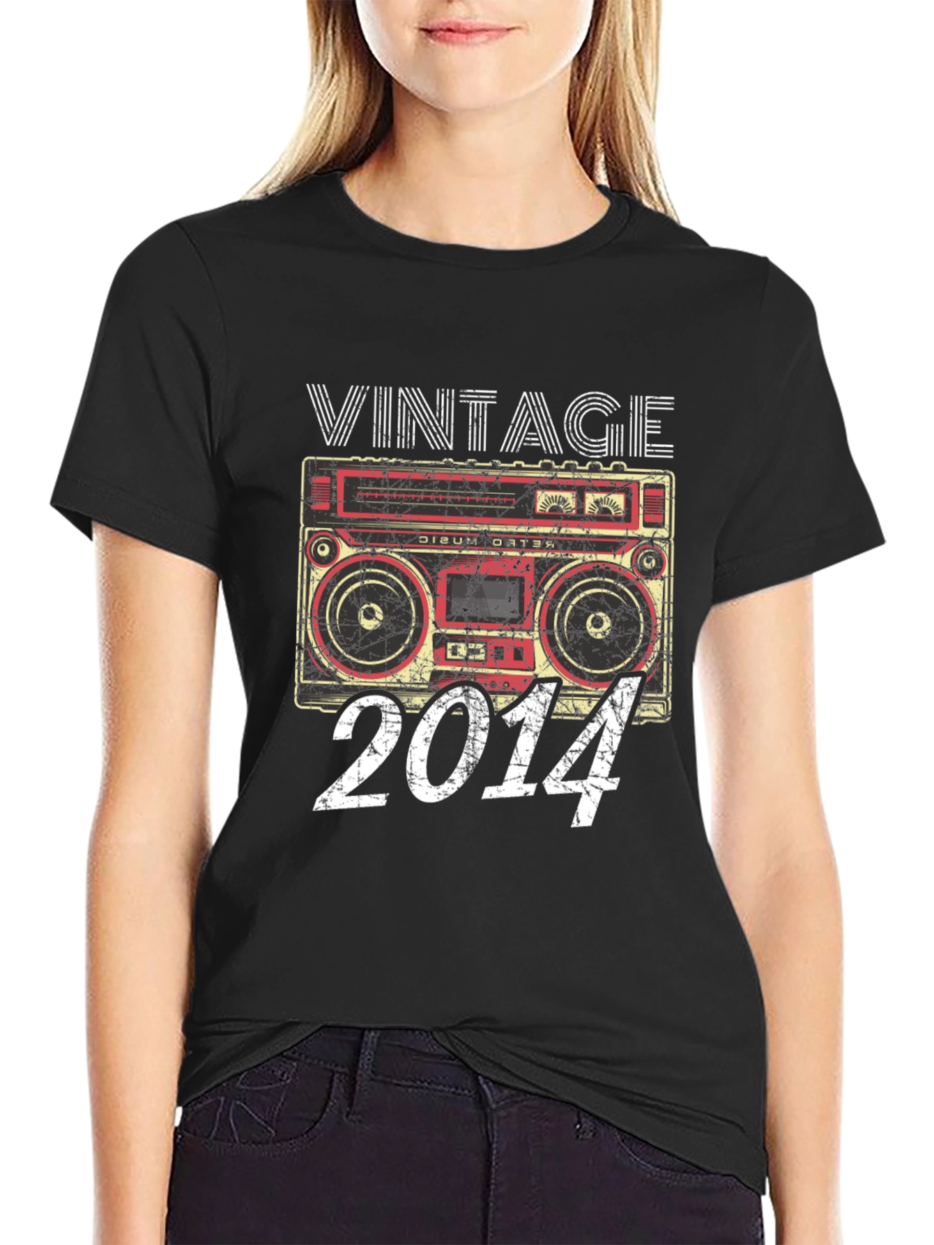Vintage 2014 Boombox Graphic Tee