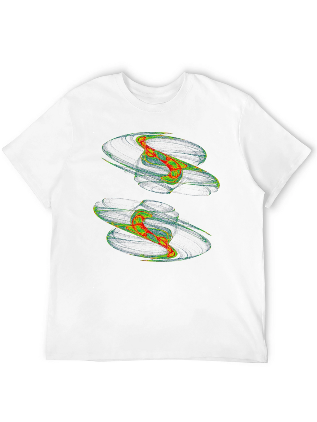 Abstract Vortex Graphic Print Black T-Shirt