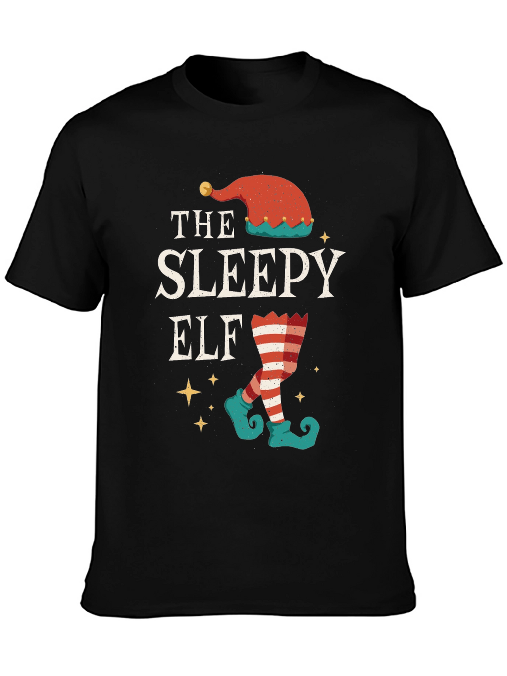 The Sleepy Elf T-Shirt - Holiday Festive