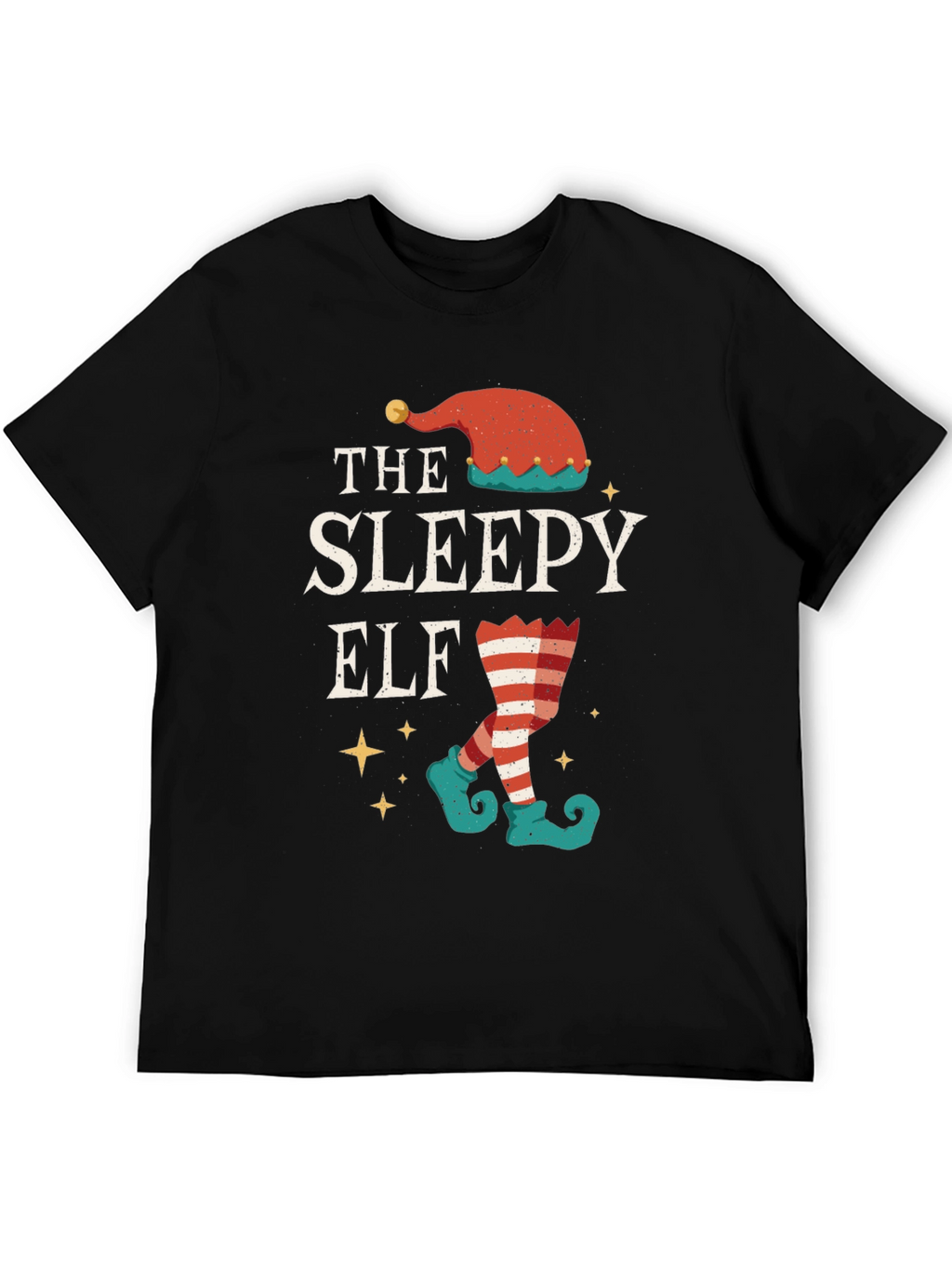 The Sleepy Elf T-Shirt - Holiday Festive