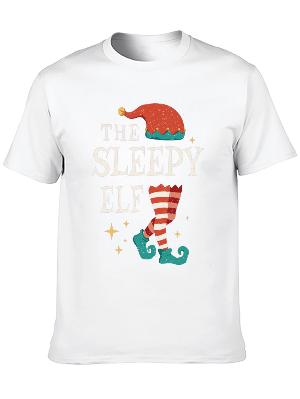 The Sleepy Elf T-Shirt - Holiday Festive