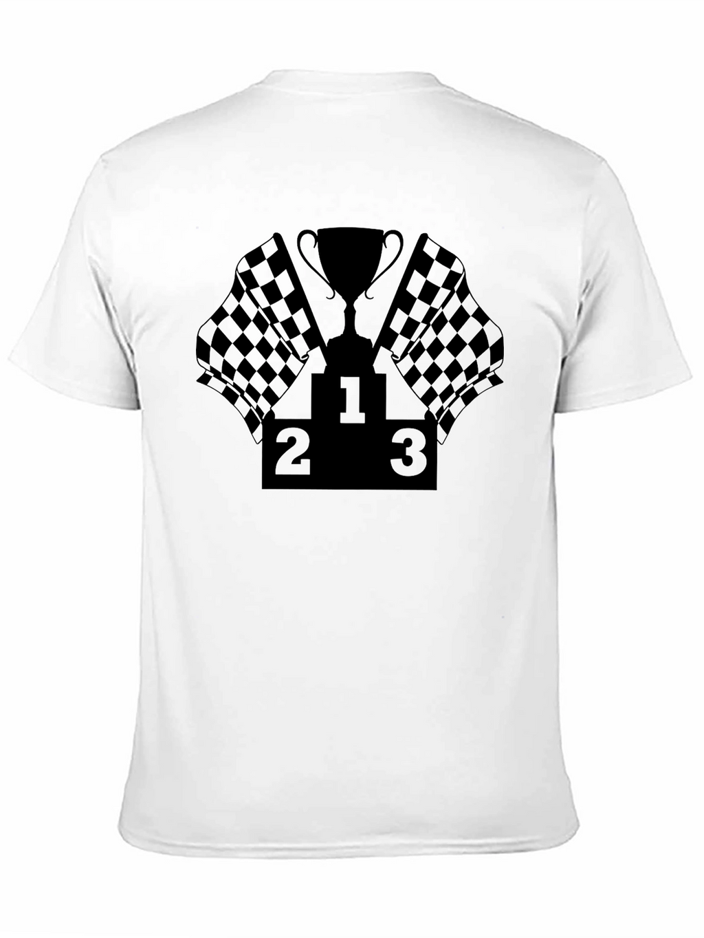 Racing Podium T-Shirt - Checkered Flag Winner Tee