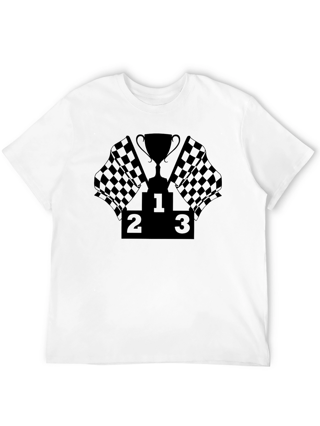 Racing Podium T-Shirt - Checkered Flag Winner Tee