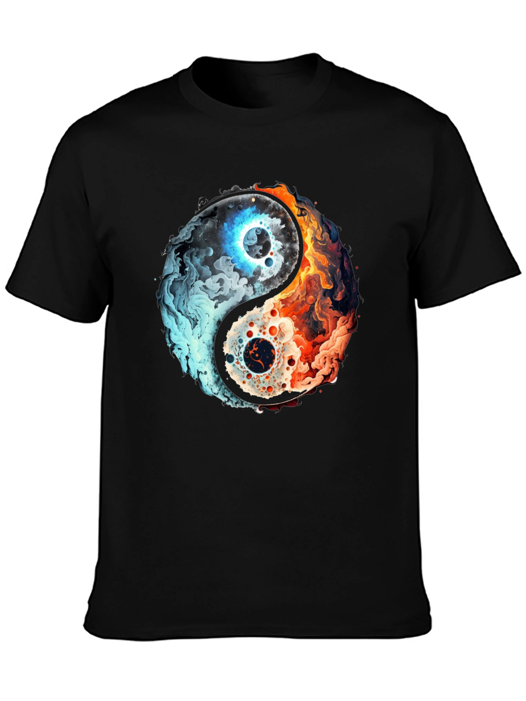 Yin Yang Fire and Ice Graphic Tee