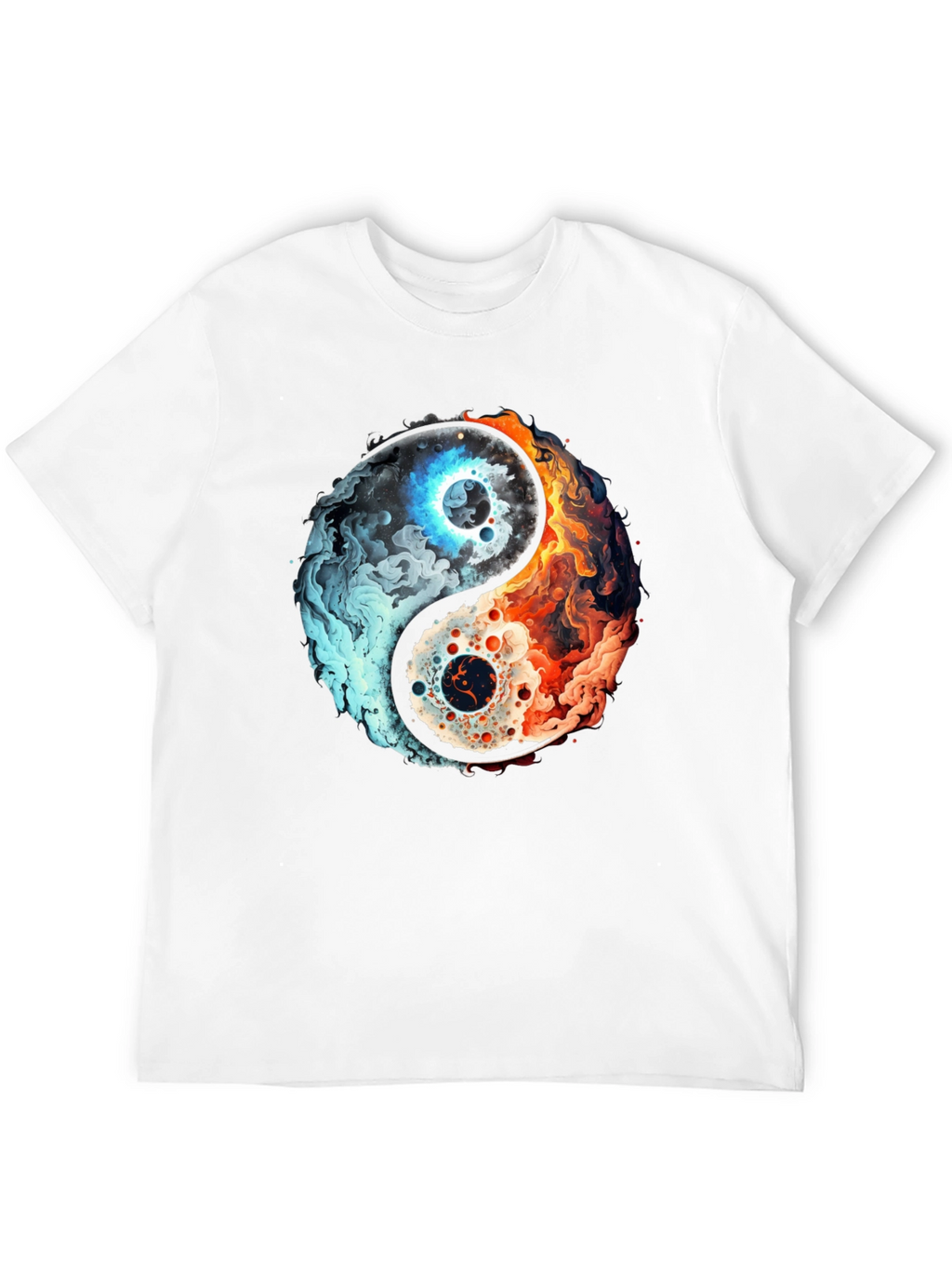 Yin Yang Fire and Ice Graphic Tee
