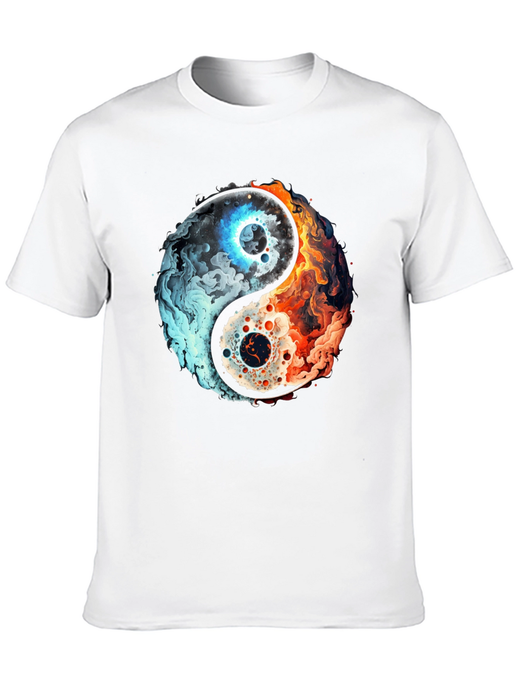 Yin Yang Fire and Ice Graphic Tee