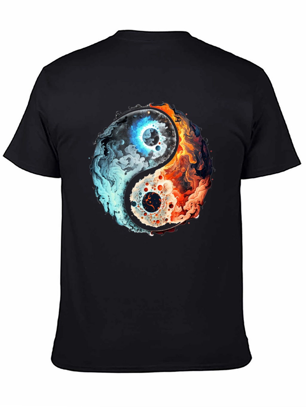 Yin Yang Fire and Ice Graphic Tee