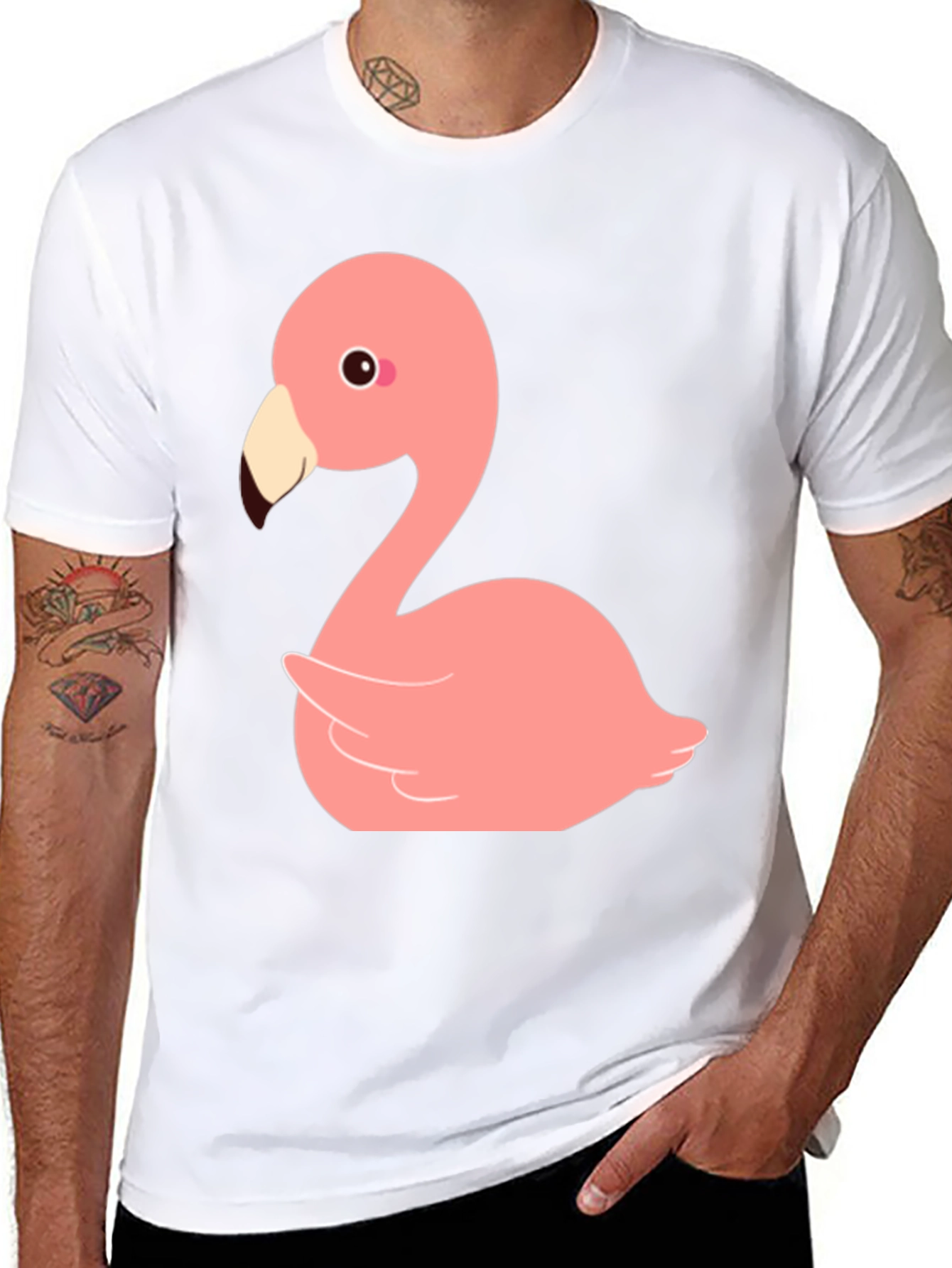 Flamingo Graphic T-Shirt - Mens Black Tee