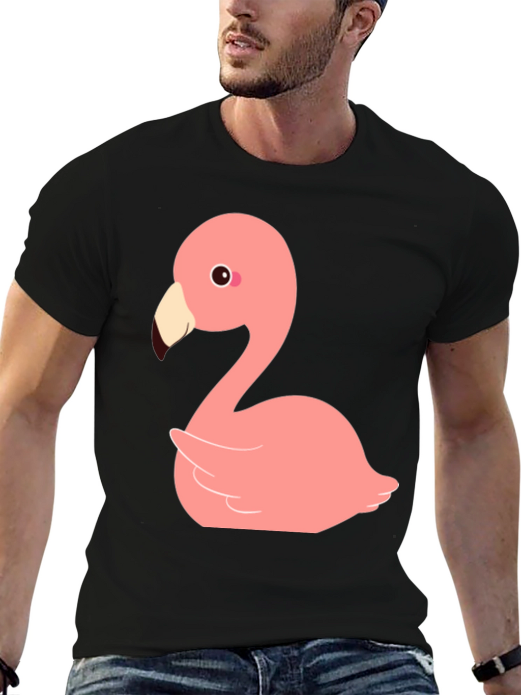 Flamingo Graphic T-Shirt - Mens Black Tee