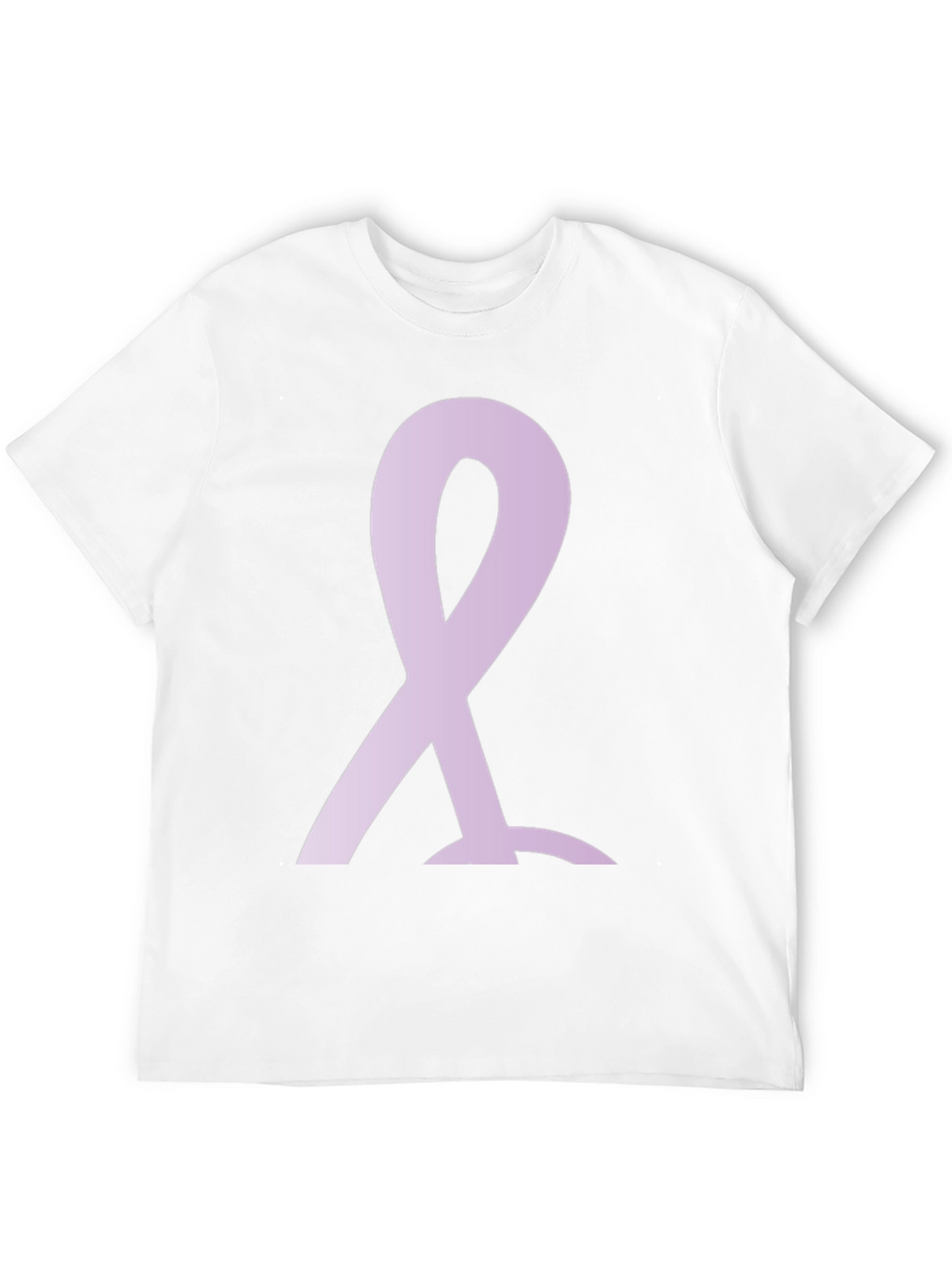 Lavender Ribbon Black T-Shirt: Support and Awareness