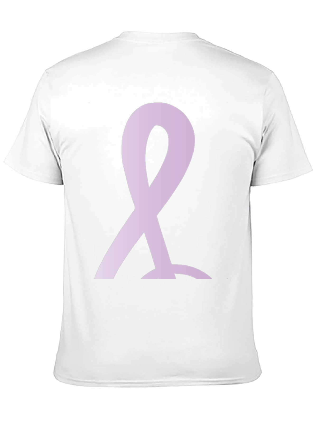 Lavender Ribbon Black T-Shirt: Support and Awareness
