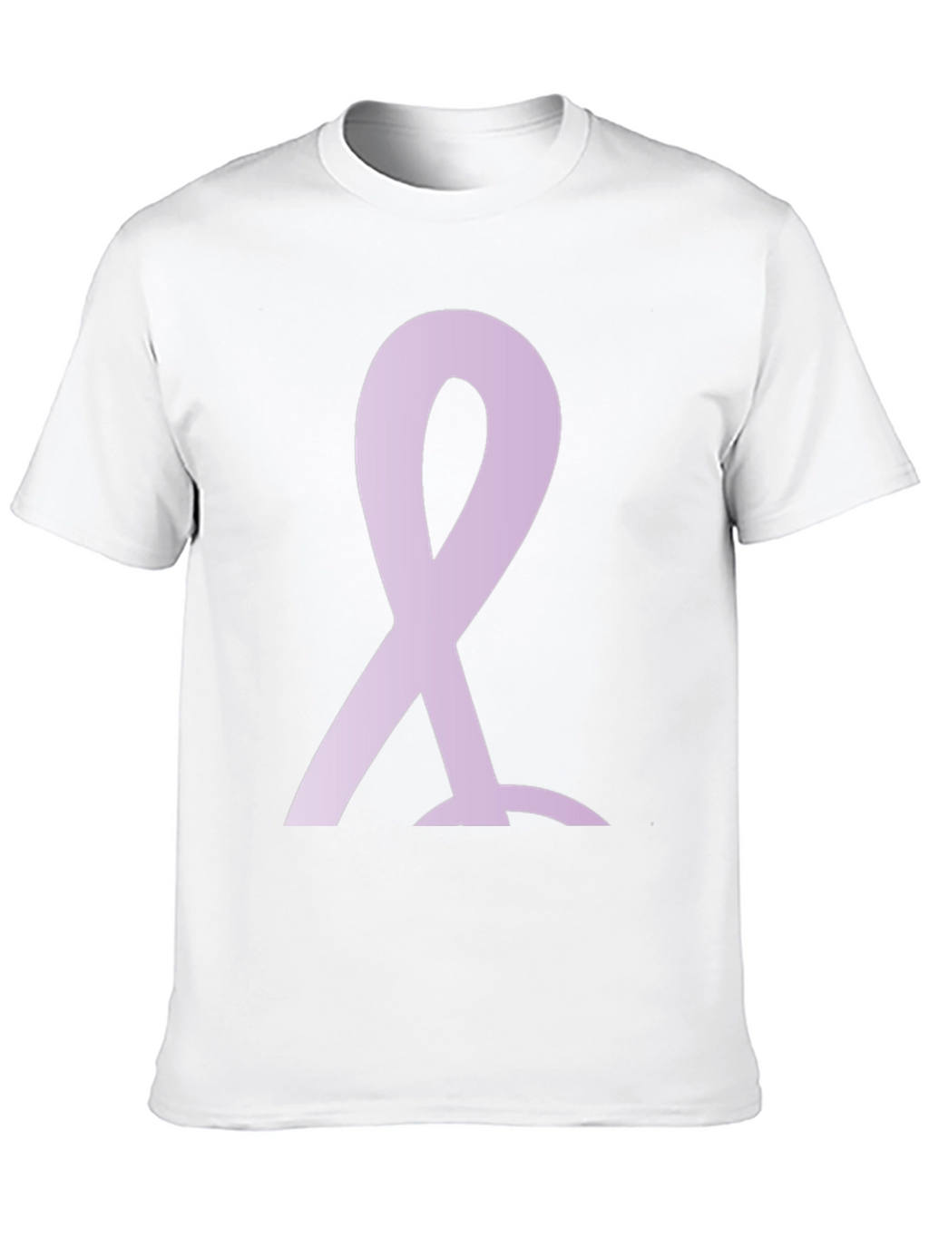 Lavender Ribbon Black T-Shirt: Support and Awareness