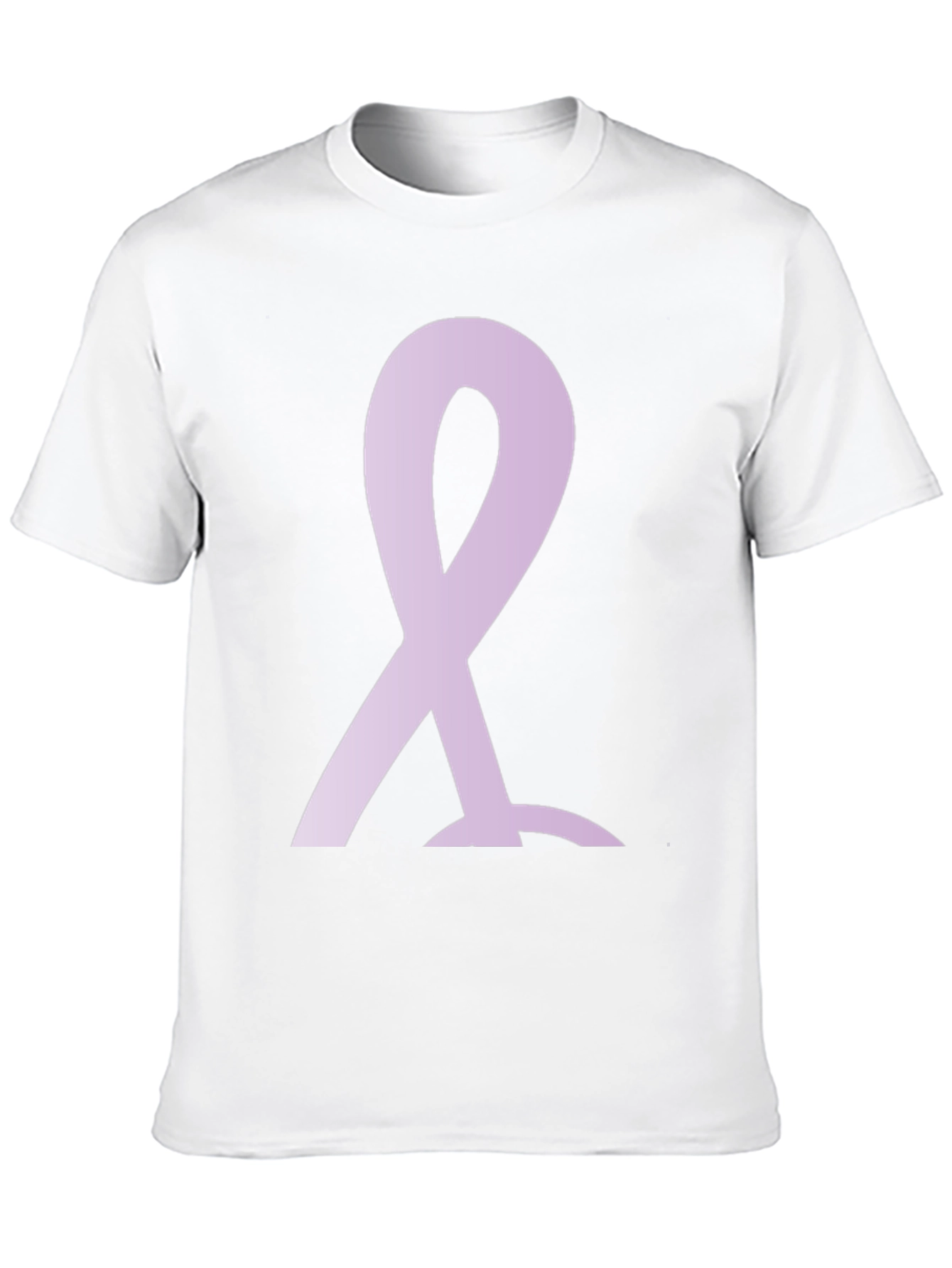 Lavender Ribbon Black T-Shirt: Support and Awareness