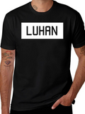 LUHAN Graphic Tee - Stylish Black Cotton Blend T-Shirt