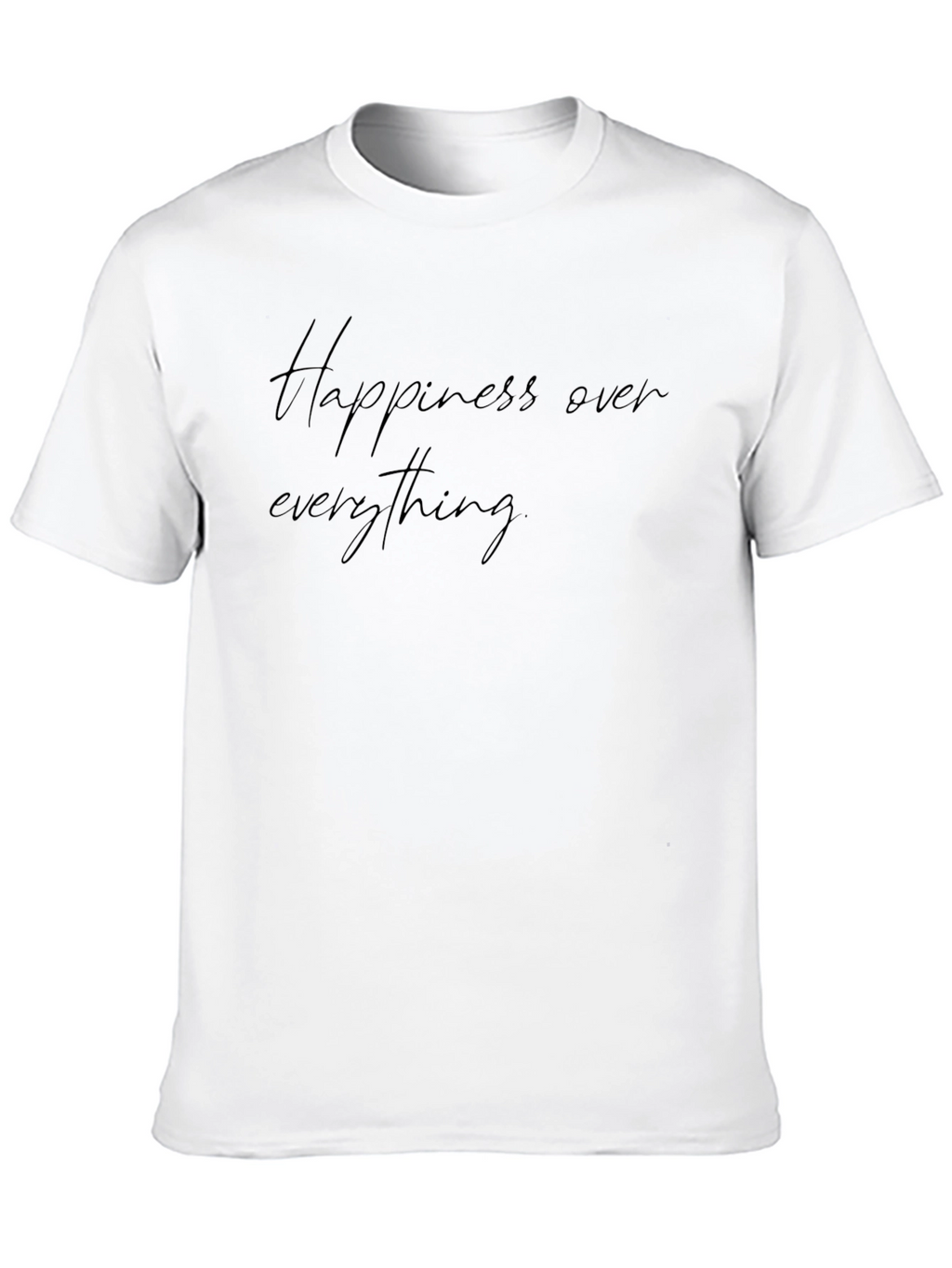 Happiness Over Everything Black Graphic Tee